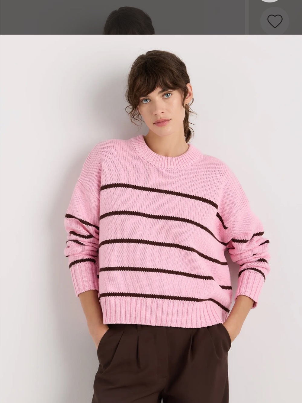 Quince 100% Organic Cotton Striped Crew Sweater